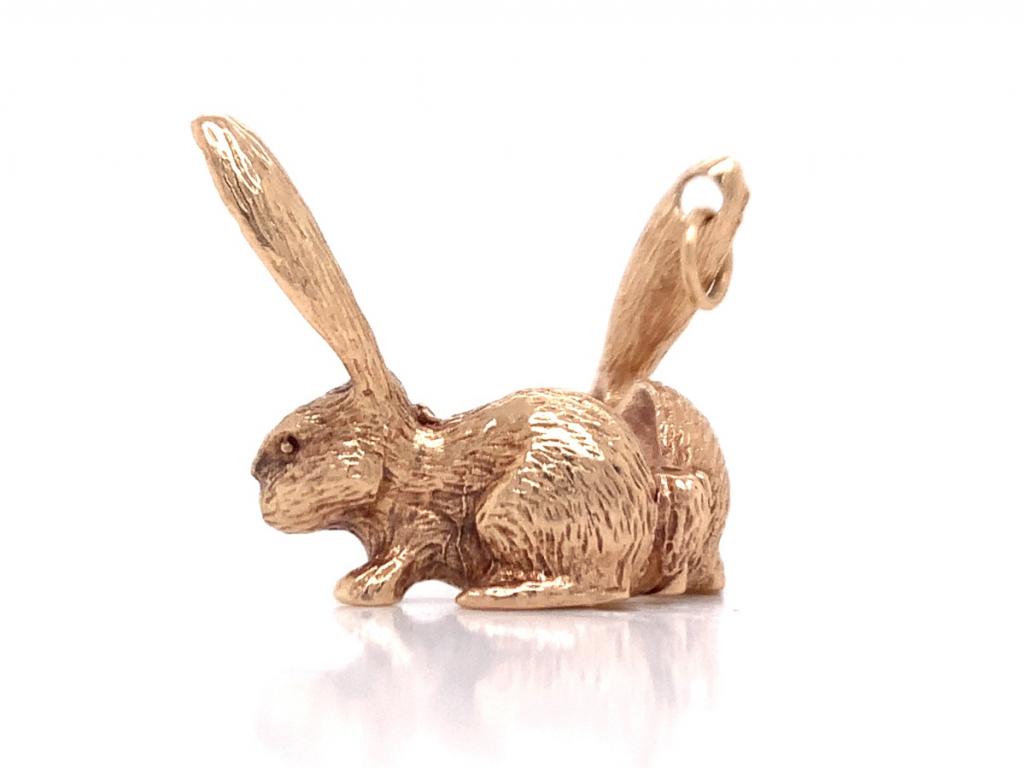9ct Opening Rabbit Charm