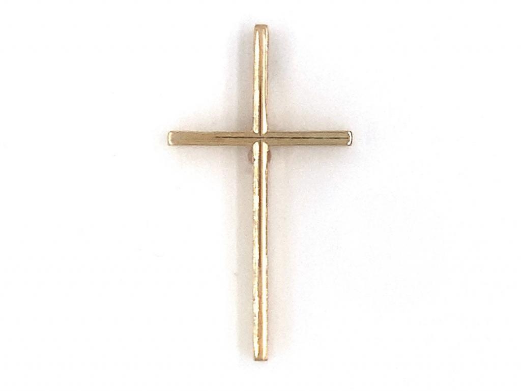 3712699 9ct plain cross pendant