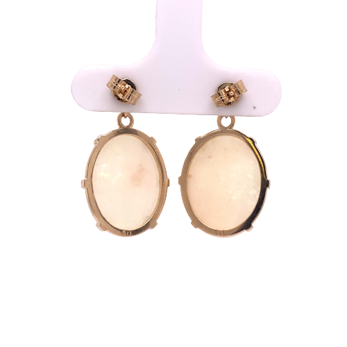 9ct Oval Opal Drop Earrings