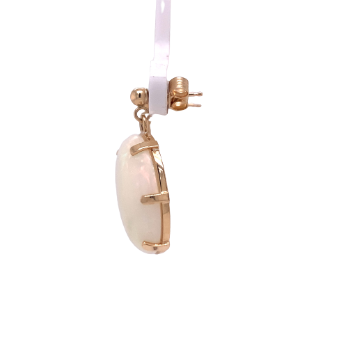 9ct oval opal drop earrings