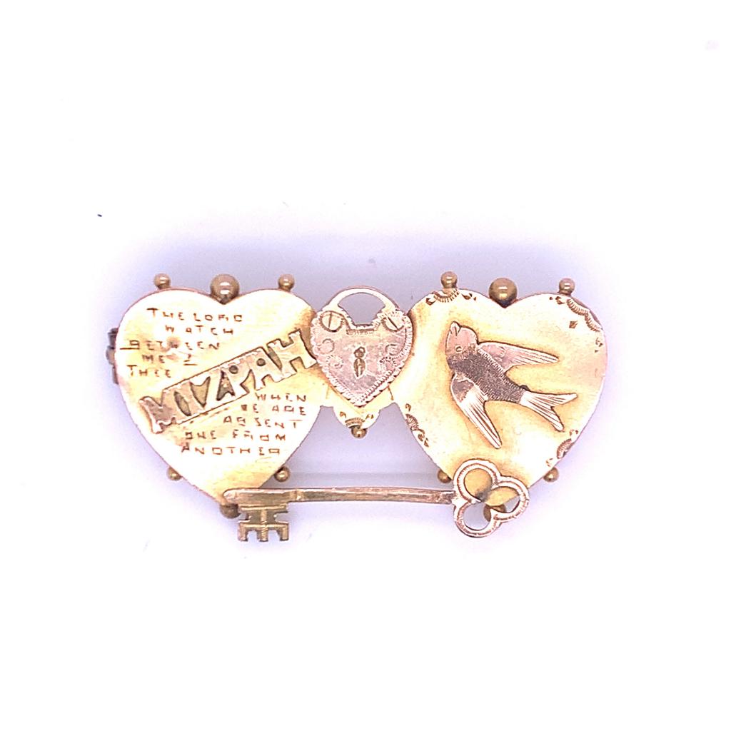 3712892 9ct mizpah brooch
