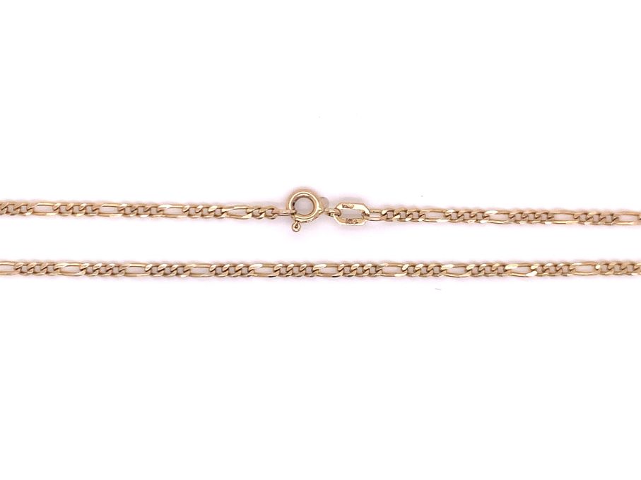 9ct 45cm 3:1 figaro chain