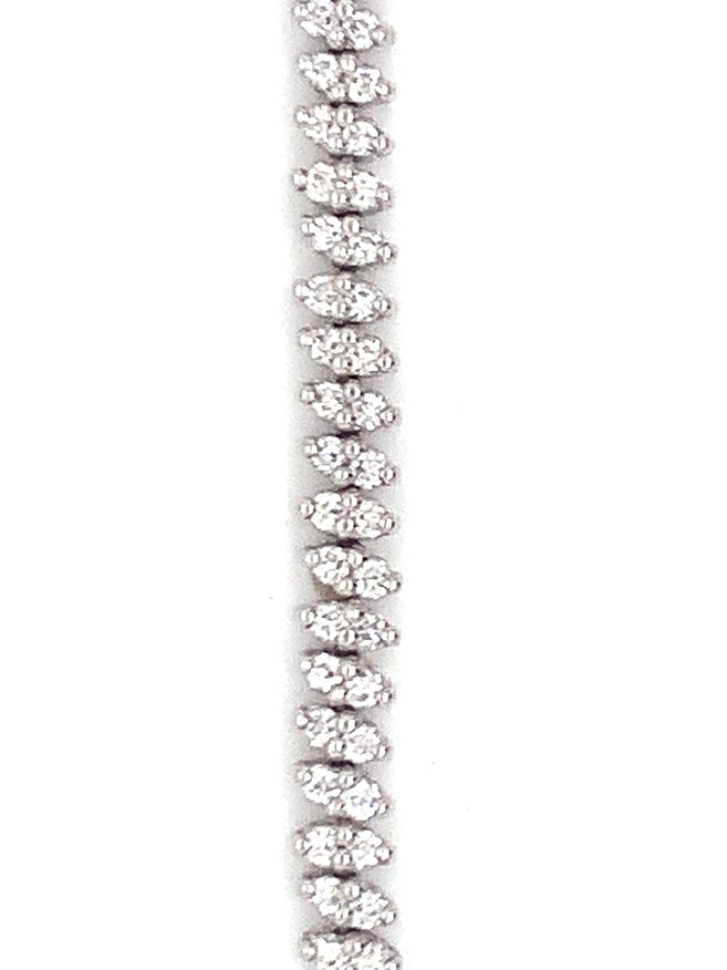 18ct white gold diamond tennis bracelet tdw 1