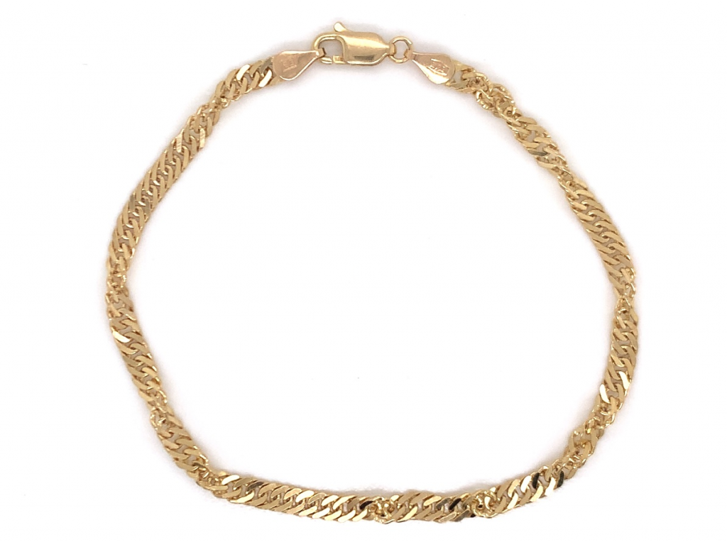 3712970 9ct 19cm twist curb bracelet