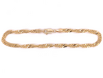 Load image into Gallery viewer, 9ct 19cm Singapore Twist Bracelet
