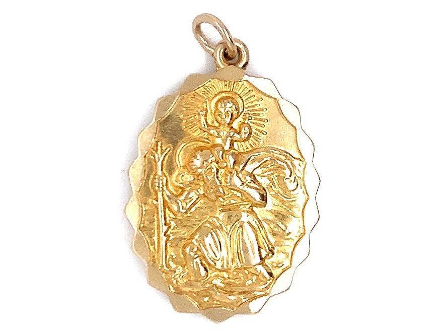 3712984 9ct st christopher charm 18