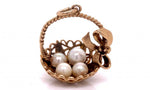 Load image into Gallery viewer, 9ct Pearl Garnet Basket Charm
