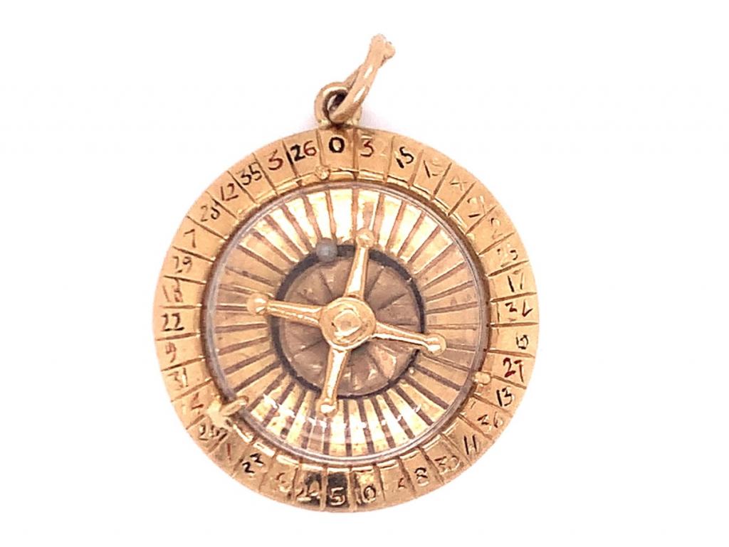 9ct Roulette Wheel Charm - Moveable