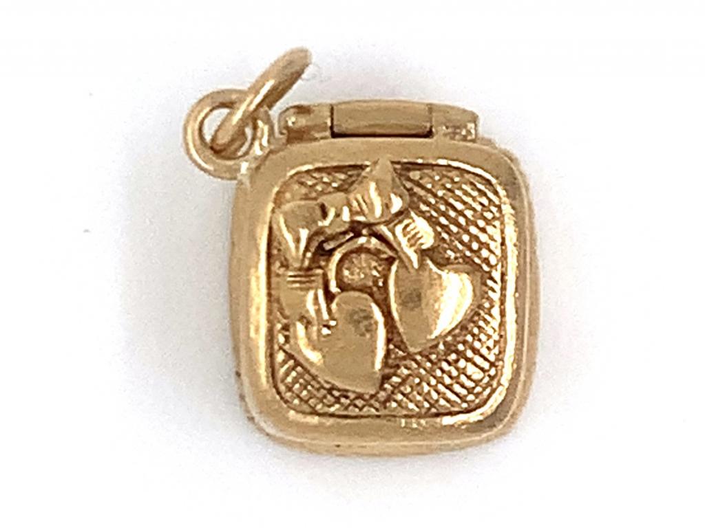 9ct CZ Ring Box Charm