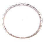 Load image into Gallery viewer, 14ct White Gold Sapphire &amp; Diamond Snap &amp; Hinge Bracelet TDW 0.68ct
