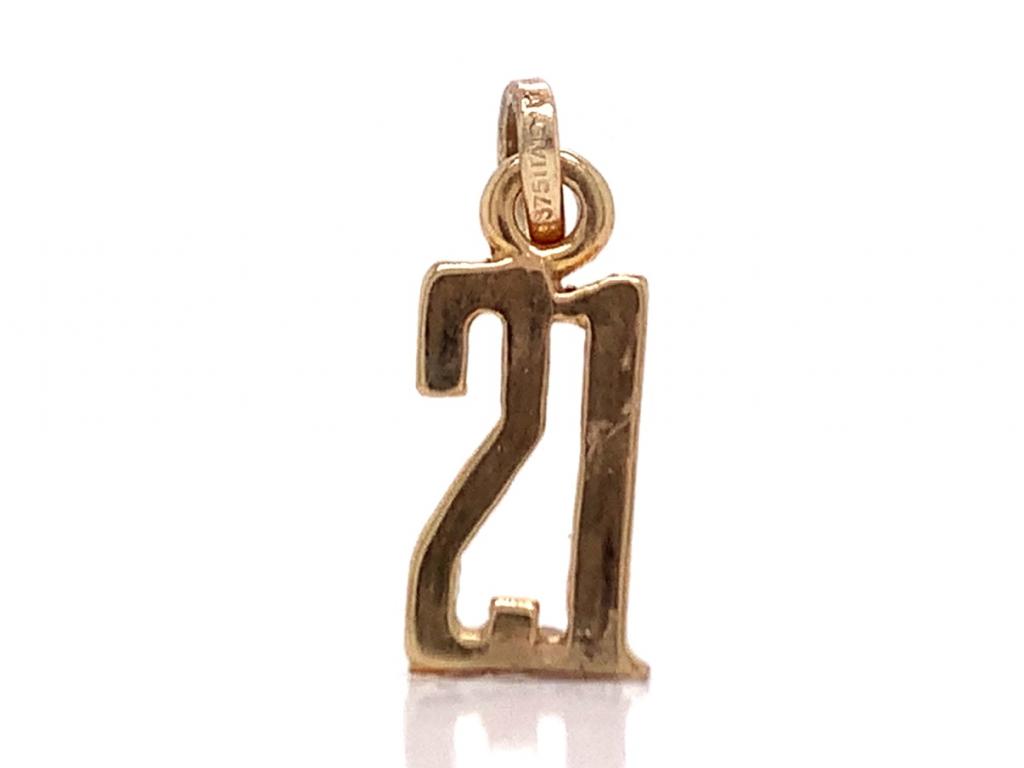 9ct 21 Charm