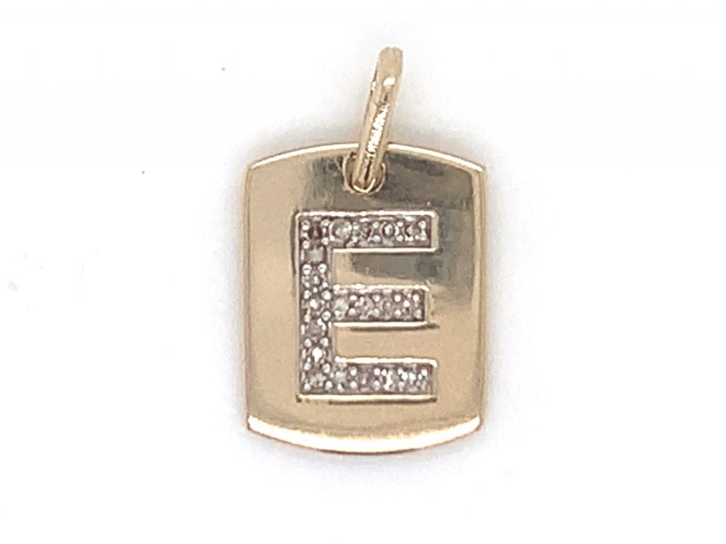 3713139 10ct diamond e pendant charm