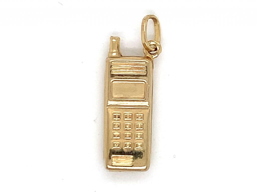 9ct Mobile Phone Charm - Hollow