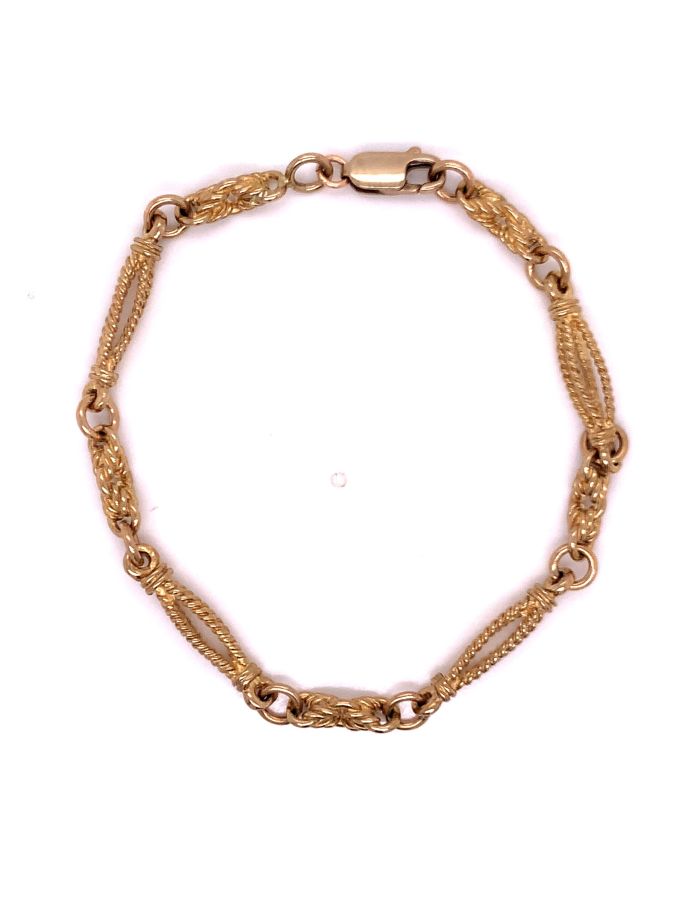 9ct 18cm Fancy Deco Link Bracelet