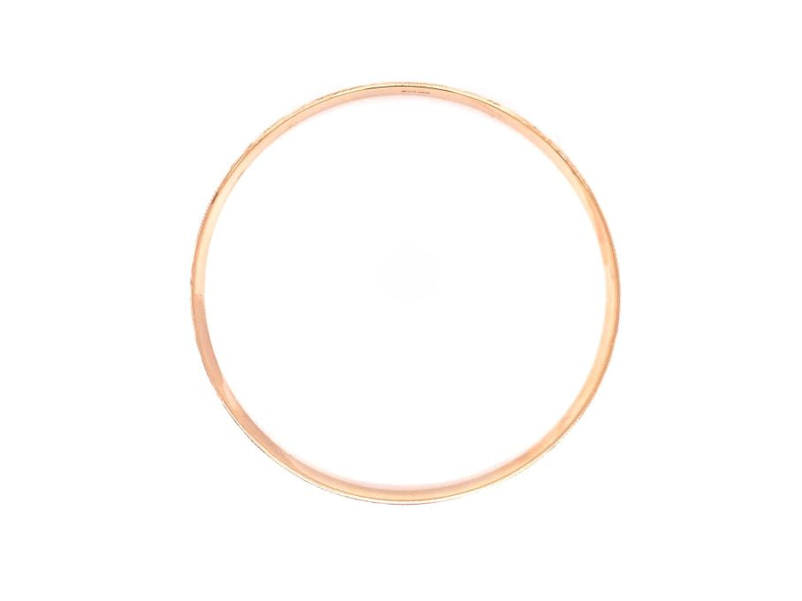 9ct 7mm engraved bangle