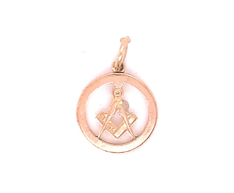 3713331 9ct rose masonic charm