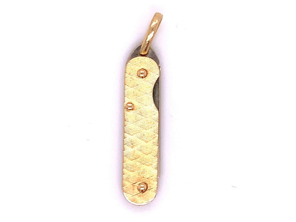 18ct Two Tone Pocketknife Charm