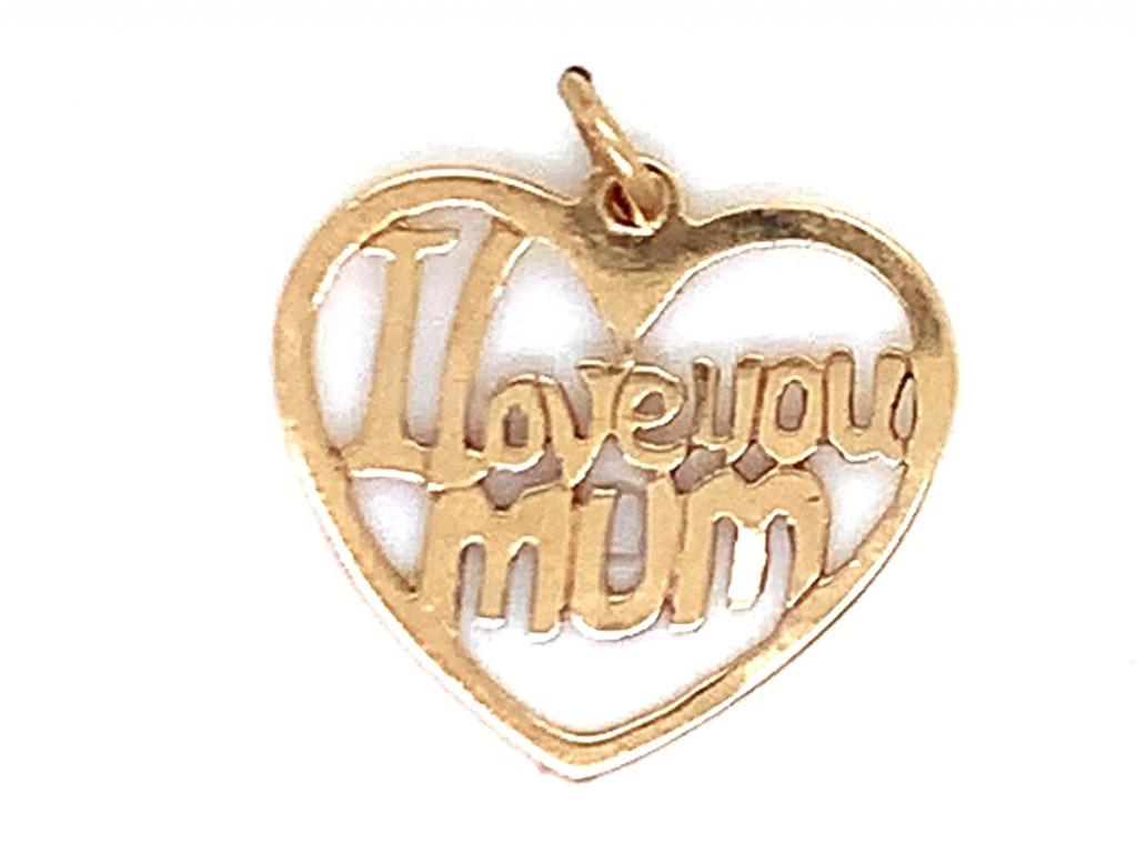 3713554 9ct i love you mum charm