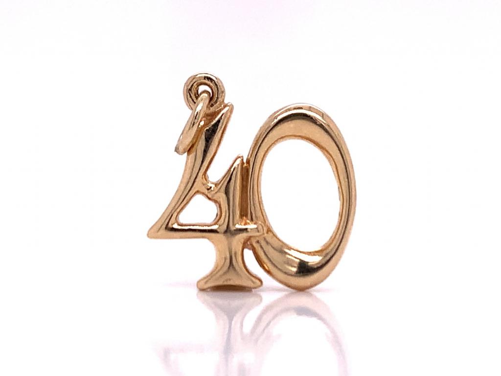9ct '40' Charm
