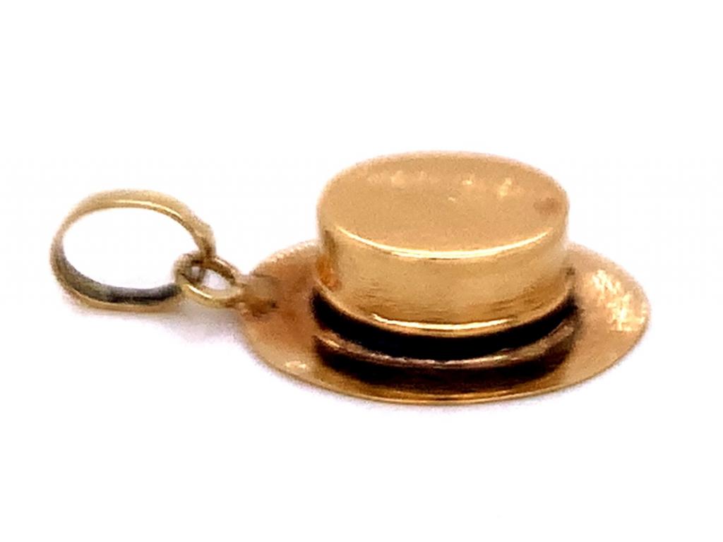 3713700 9ct enamel hat charm