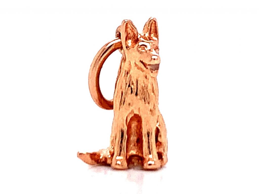 3713740 9ct rose german shepard charm