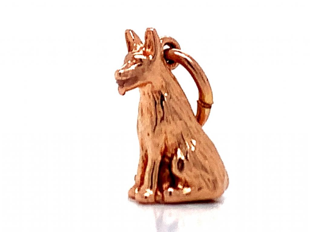 9ct rose german shepard charm