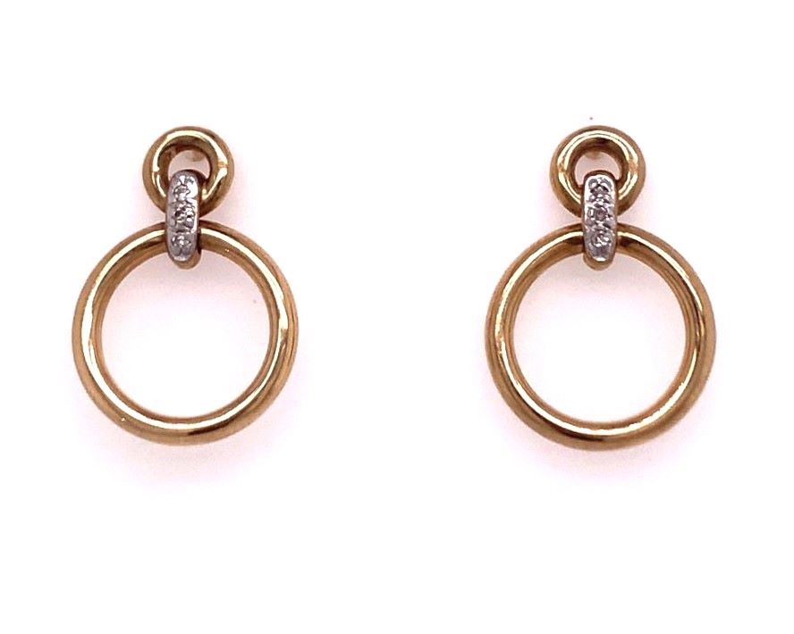 3713979 9ct diamond open circle studs