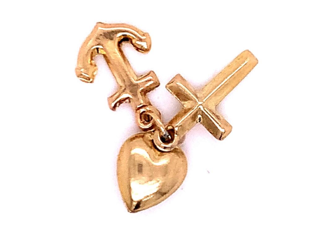 9ct faith hope charity charm