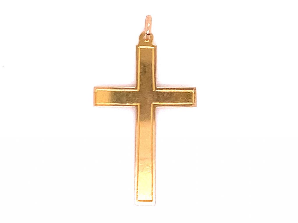 9ct Plain Cross Pendant