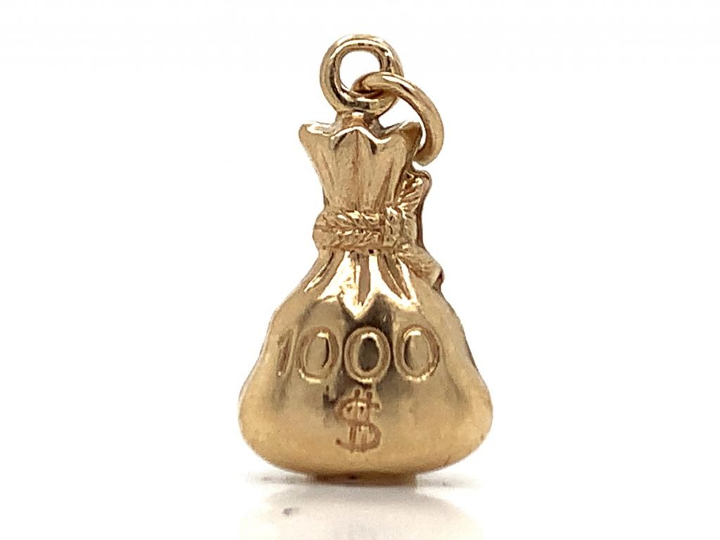 3714214 9ct money bag charm