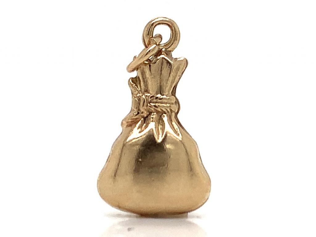 9ct money bag charm