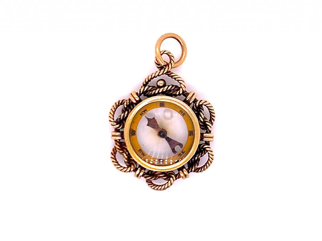 3714227 9ct compass charm