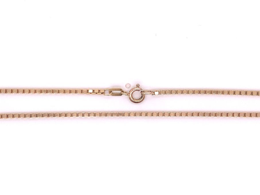 9ct 51cm medium box chain