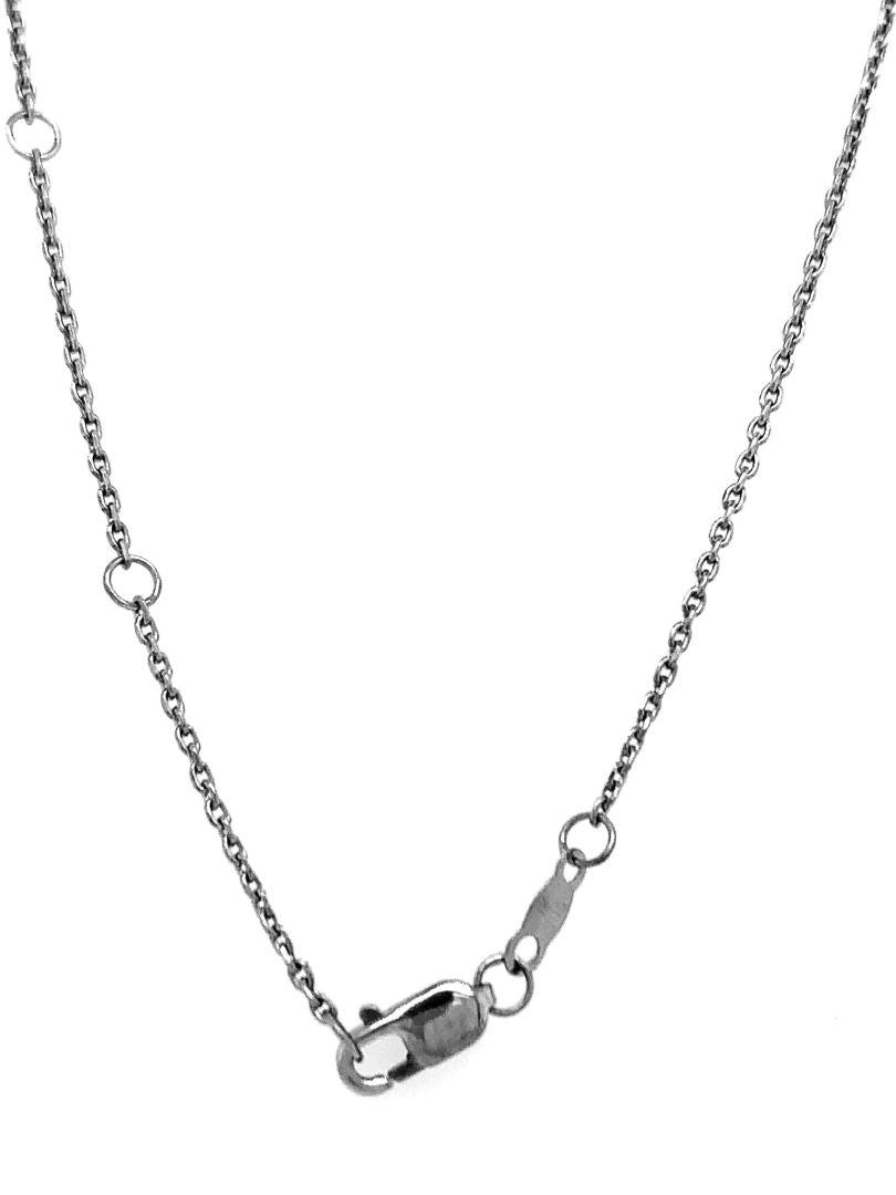 14ct white gold graduated diamond necklace tdw 2