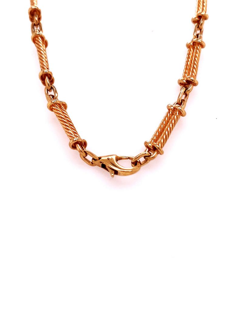 9ct 48cm fancy link fob chain