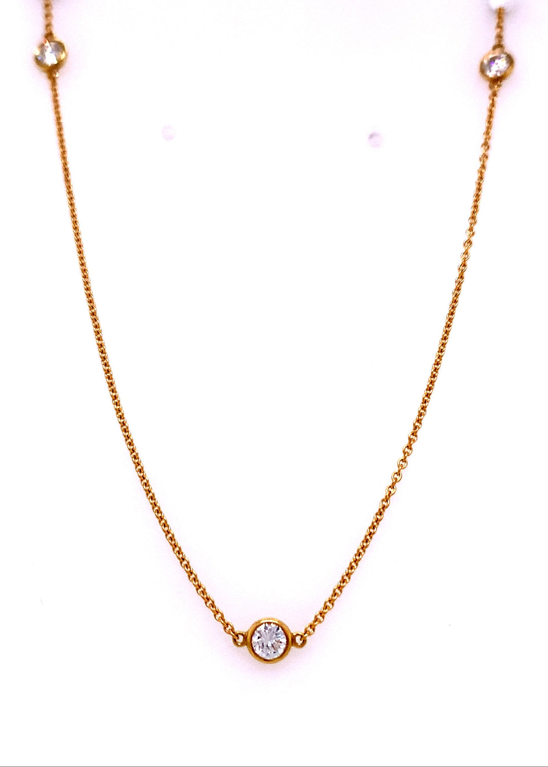 18ct 'Tiffany & Co' Diamond Necklace TDW 1.00ct