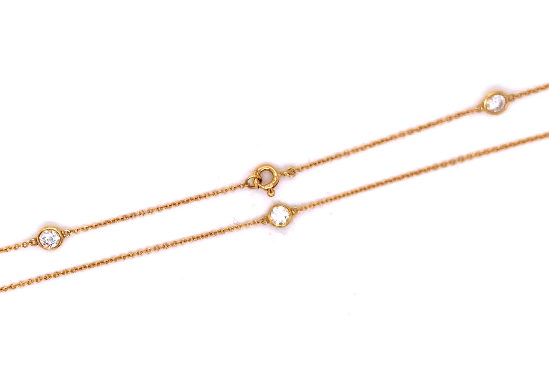 18ct 'Tiffany & Co' Diamond Necklace TDW 1.00ct