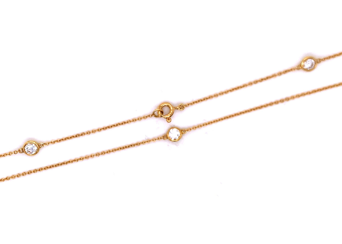 18ct 'tiffany & co' diamond necklace tdw 1