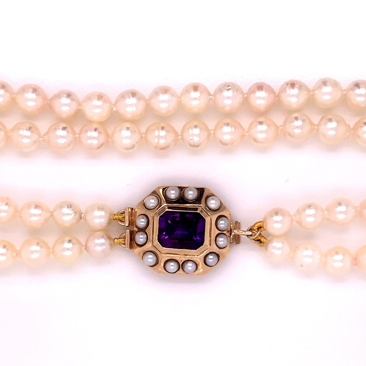 9ct amethyst pearl necklace