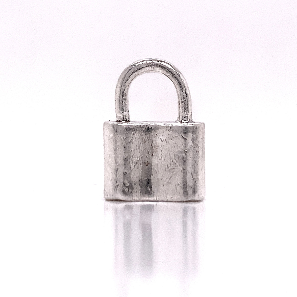 Sterling silver t & co padlock charm