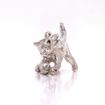 Load image into Gallery viewer, Sterling Silver Kitten Charm
