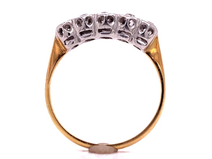 18ct Five Diamond Deco Ring TDW 0.23ct