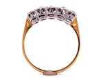 Load image into Gallery viewer, 18ct Five Diamond Deco Ring TDW 0.23ct
