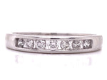Load image into Gallery viewer, 18ct White Gold Seven Diamond Channel Ring TDW 0.28ct
