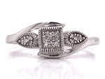 Load image into Gallery viewer, 9ct White Gold Diamond Deco Ring
