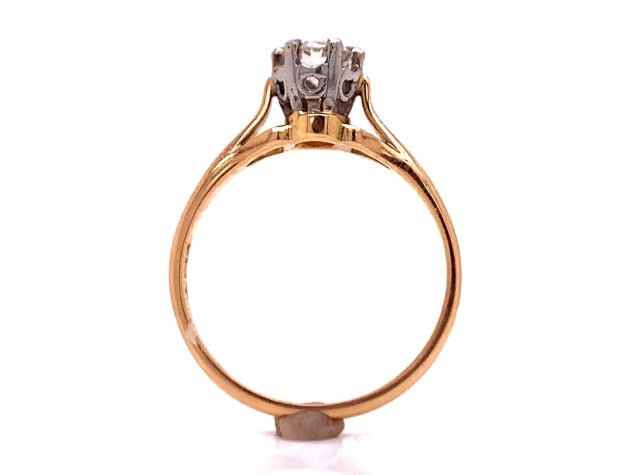 Plat diamond solitaire ring tdw 0