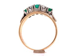 Load image into Gallery viewer, 14ct Emerald Diamond Curved Eternity Ring
