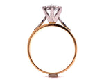 Load image into Gallery viewer, 18ct Old Cut Diamond Illusion Solitaire Ring TDW 0.46ct
