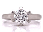 Load image into Gallery viewer, Platinum Diamond Solitaire Ring TDW 0.85ct

