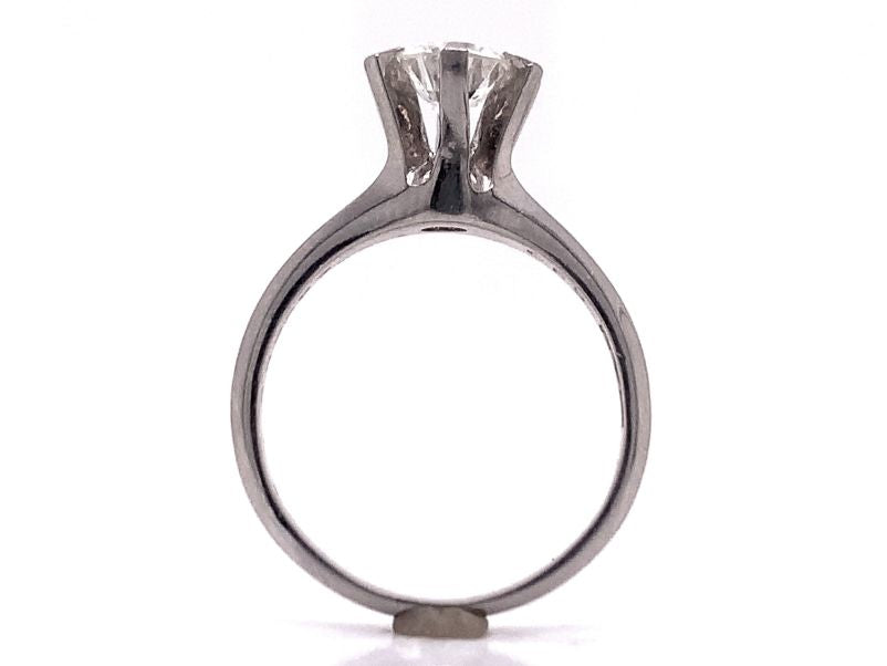 Platinum diamond solitaire ring tdw 0